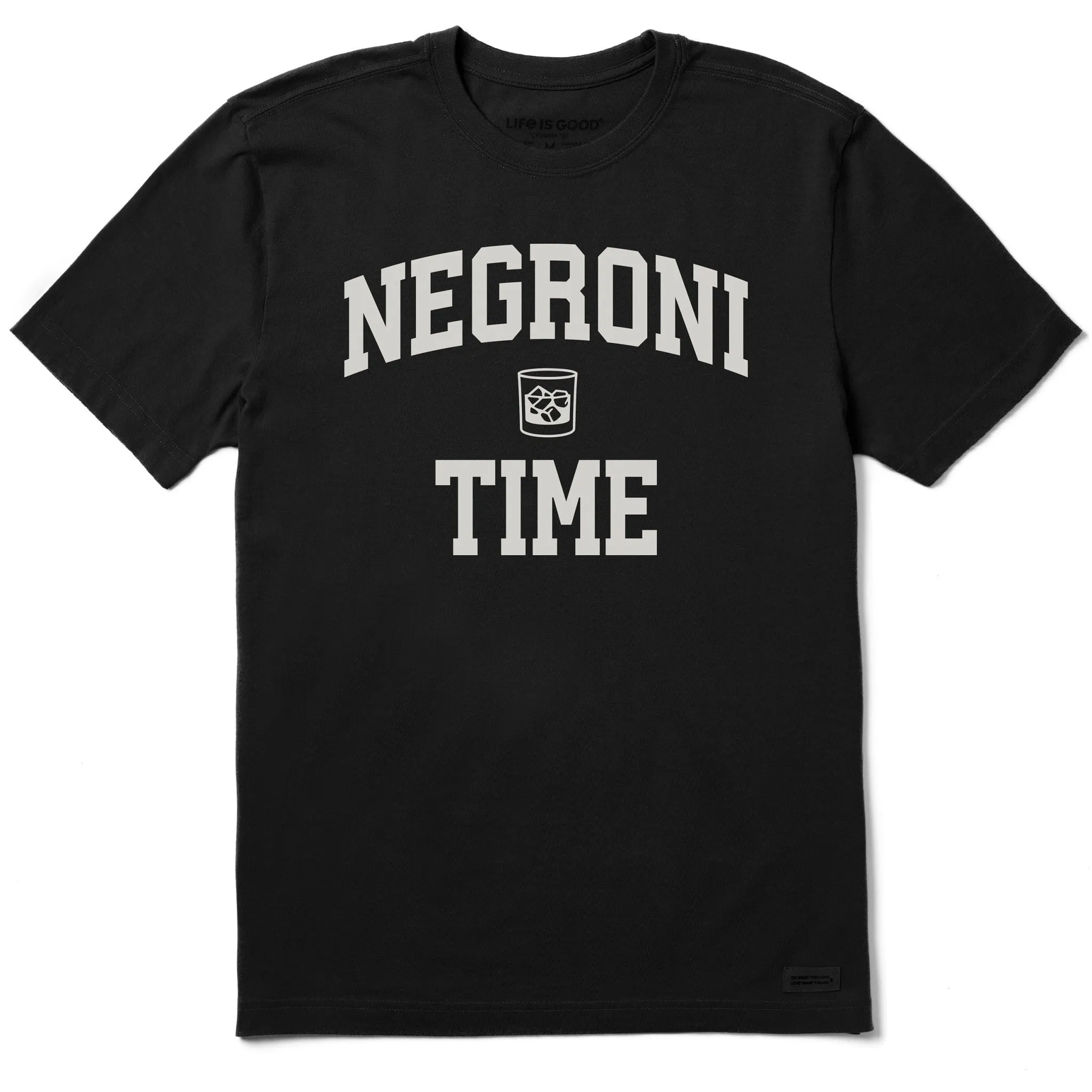 Men's Negroni Time Arch Short Sleeve Crusher Tee sold by Life is Good