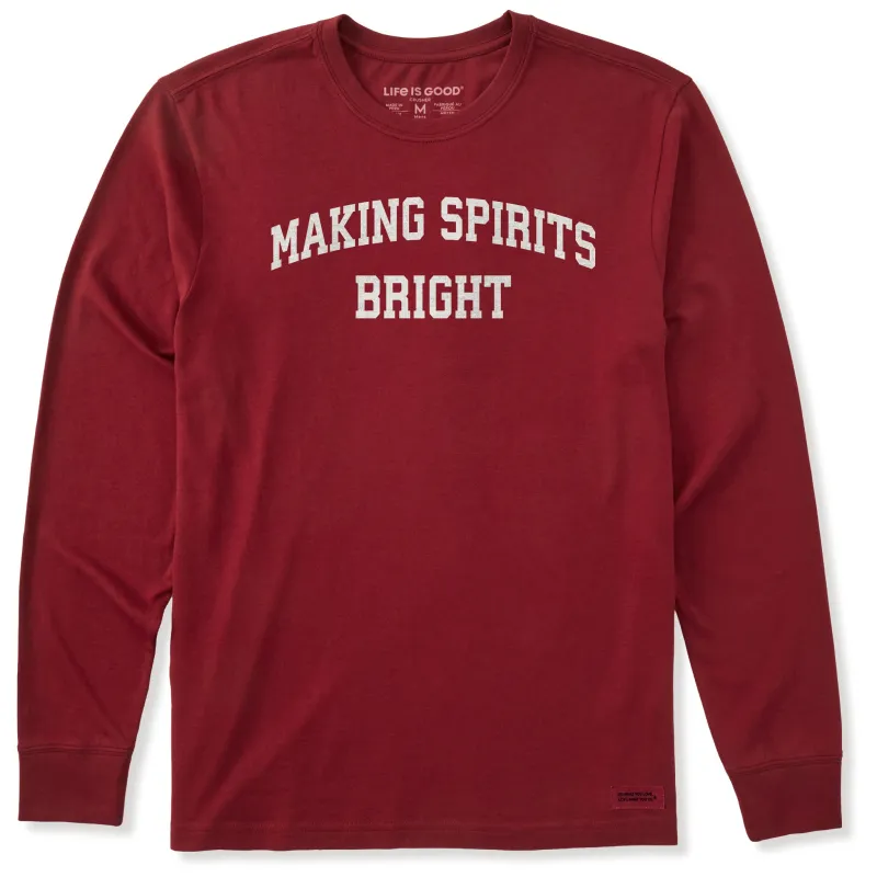 Men's Making Spirits Bright Arch Long Sleeve Crusher Tee sold by Life is Good