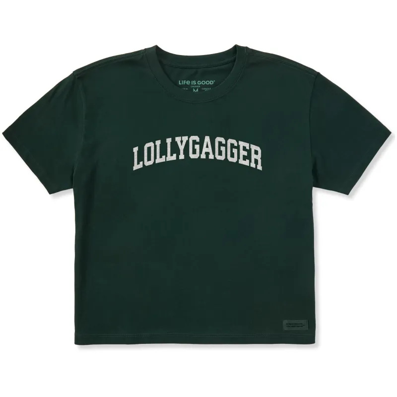 Women's Lollygagger Arch Short Sleeve Crusher Boxy Tee sold by Life is Good