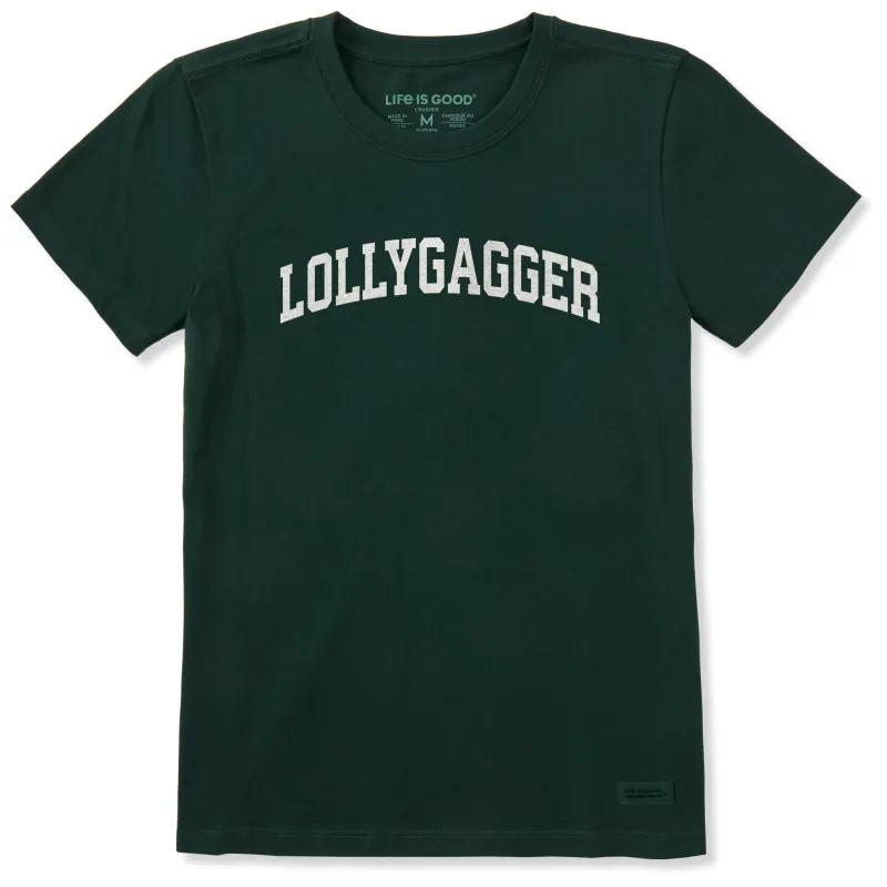 Women's Lollygagger Arch Short Sleeve Crusher Tee sold by Life is Good