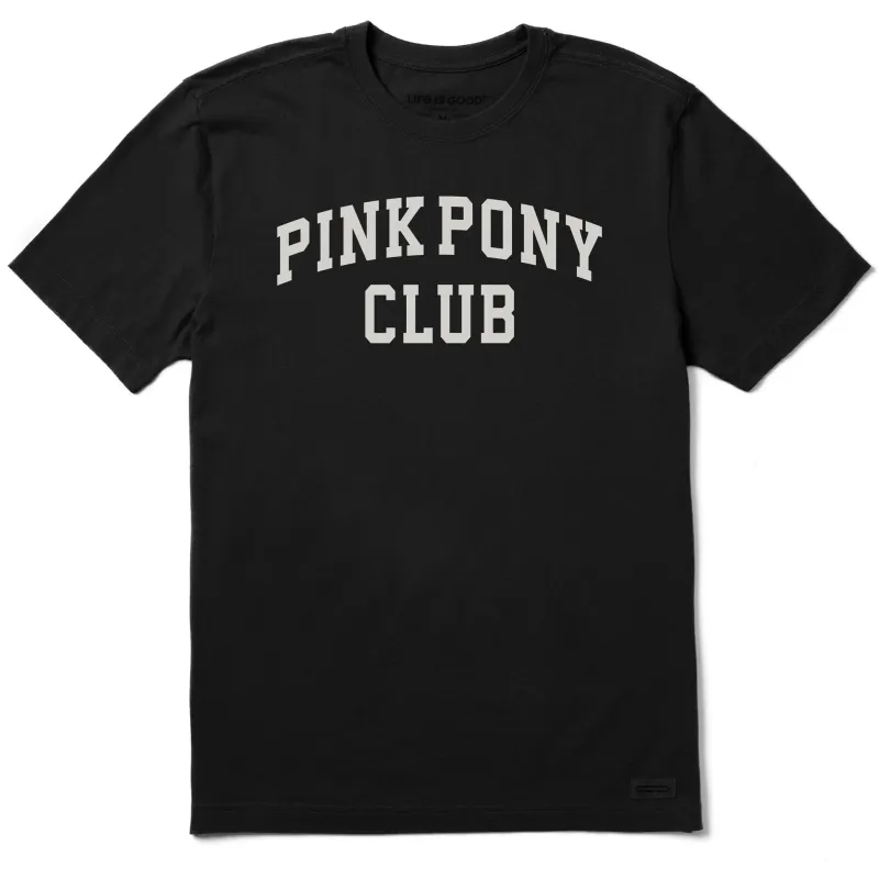 Men's Pink Pony Club Arch Short Sleeve Crusher Tee sold by Life is Good
