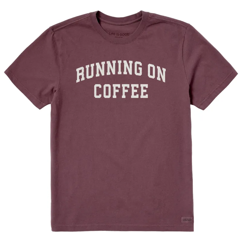 Men's Running on Coffee Arch Short Sleeve Crusher Tee sold by Life is Good