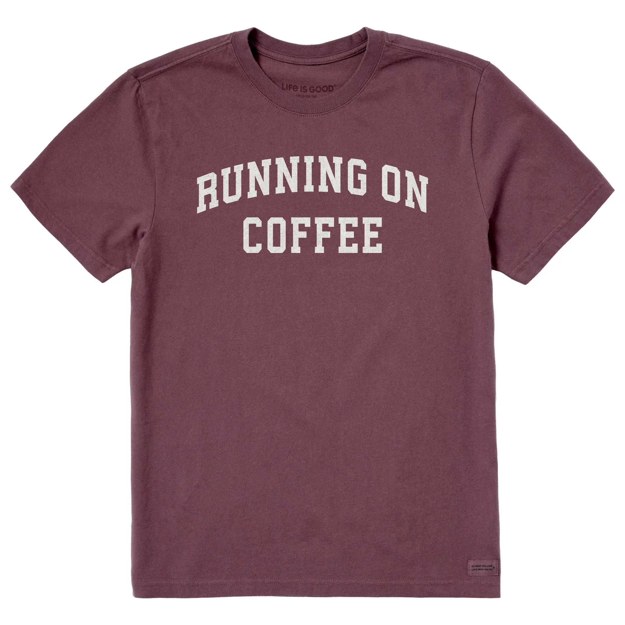 Men's Running on Coffee Arch Short Sleeve Crusher Tee sold by Life is Good