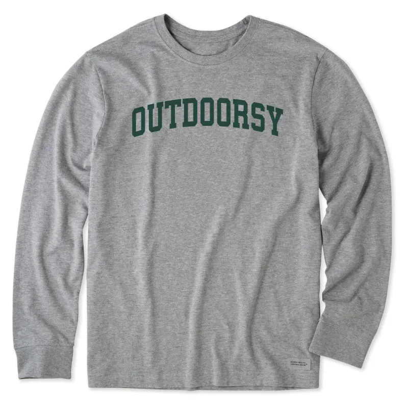 Men's Outdoorsy Arch Long Sleeve Crusher Tee sold by Life is Good