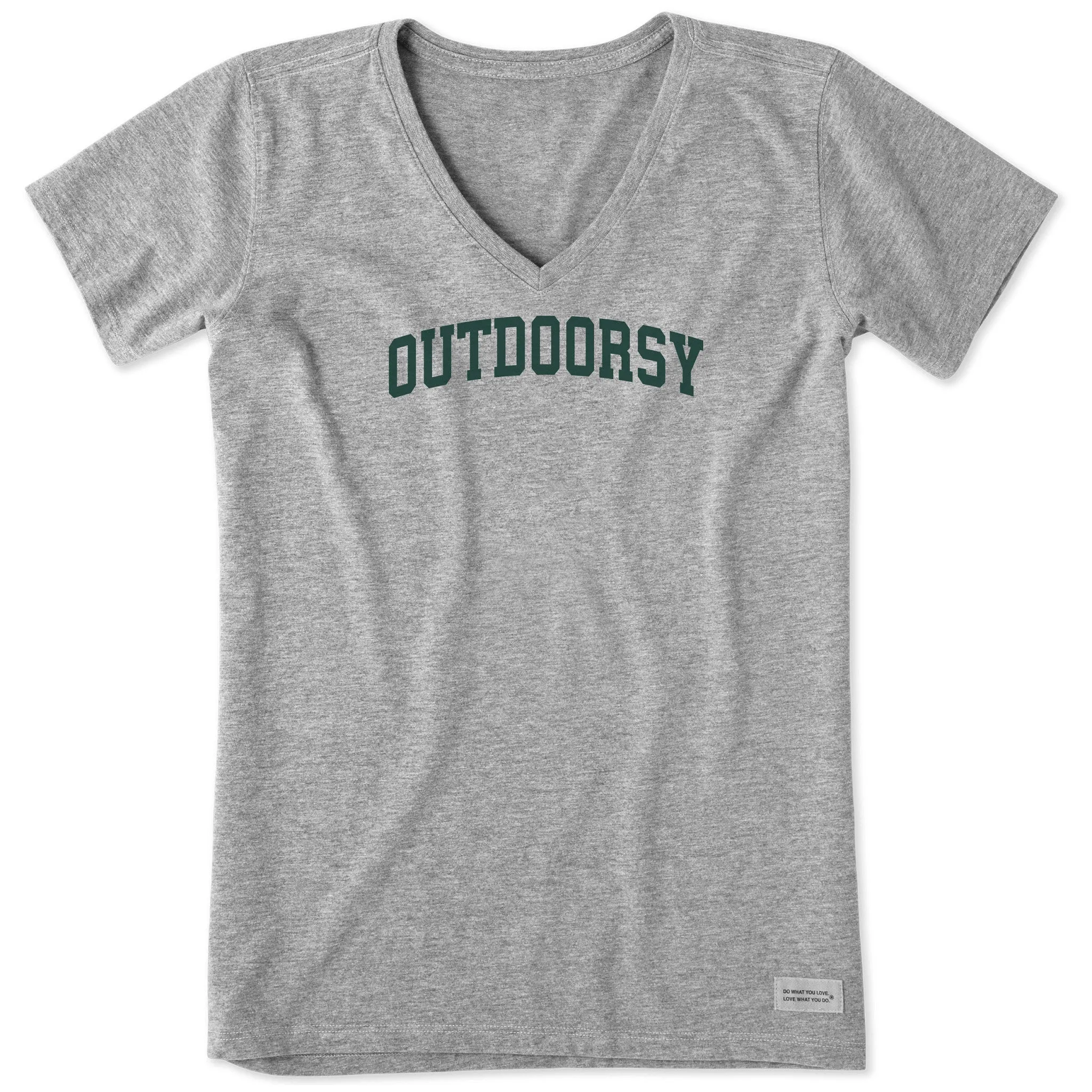 Women's Outdoorsy Arch Short Sleeve Crusher Vee sold by Life is Good
