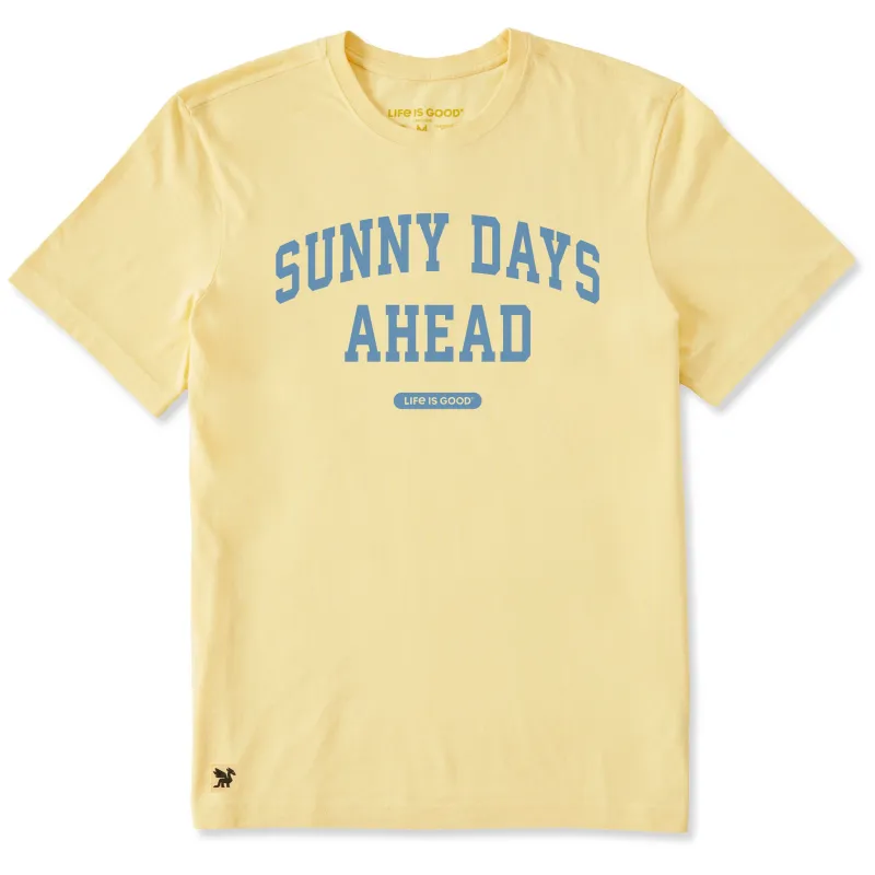 Men's Sunny Days Ahead Arch Short Sleeve Crusher Tee sold by Life is Good