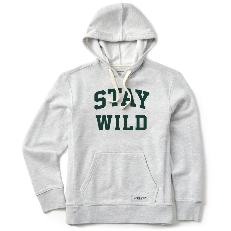 Women's Stay Wild Arch Simply True Fleece Hoodie sold by Life is Good