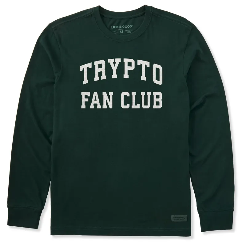 Men's Trypto Fan Club Arch Long Sleeve Crusher Tee sold by Life is Good