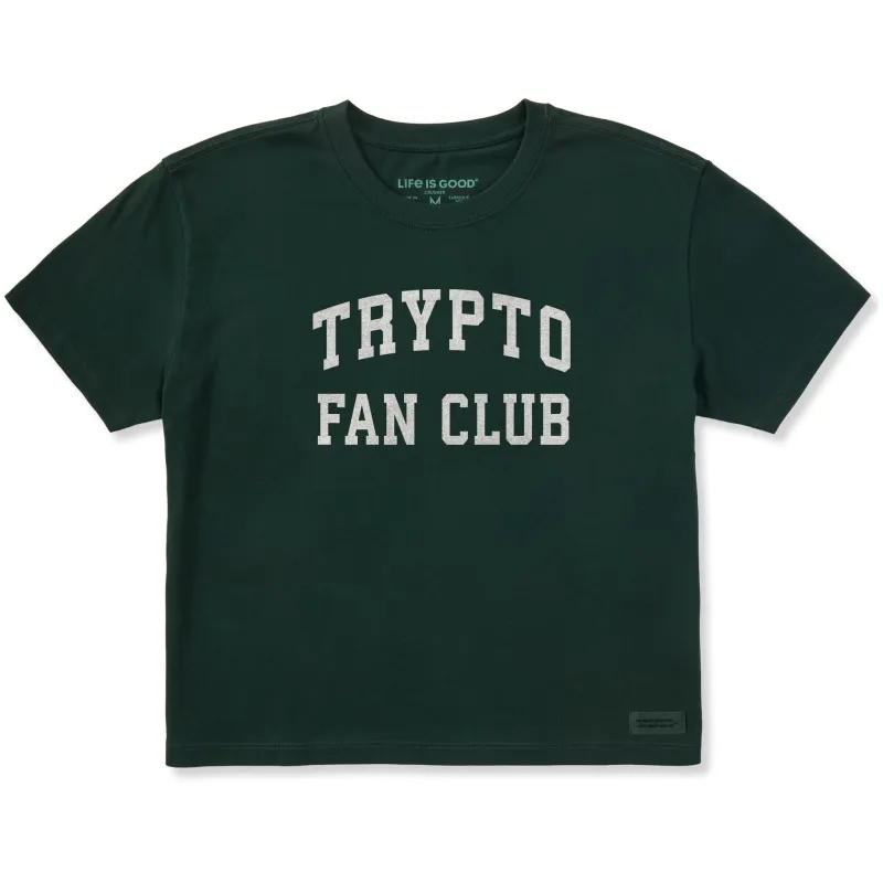 Women's Trypto Fan Club Arch Short Sleeve Crusher Boxy Tee sold by Life is Good