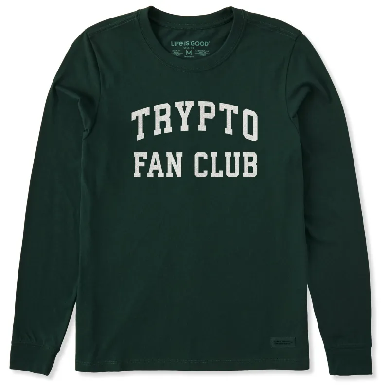 Women's Trypto Fan Club Arch Long Sleeve Crusher Tee sold by Life is Good