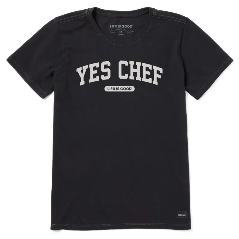 Women's Yes Chef Arch Short Sleeve Crusher Tee sold by Life is Good