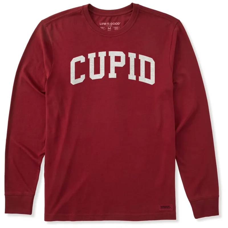 Men's Cupid Arch Long Sleeve Crusher Tee sold by Life is Good