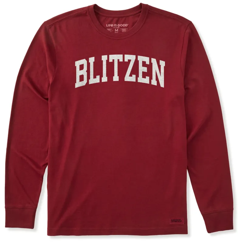 Men's Blitzen Arch Long Sleeve Crusher Tee sold by Life is Good