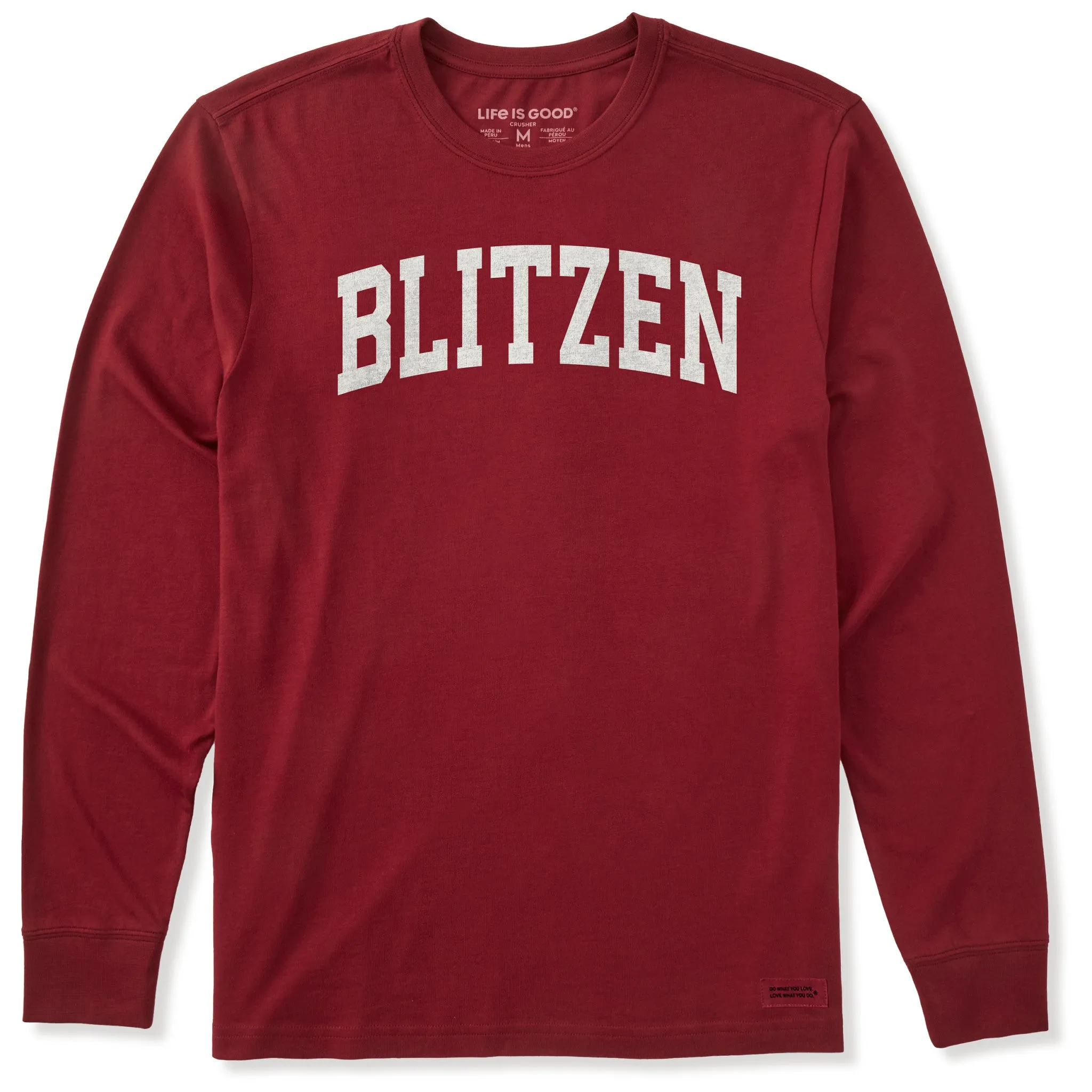 Men's Blitzen Arch Long Sleeve Crusher Tee sold by Life is Good