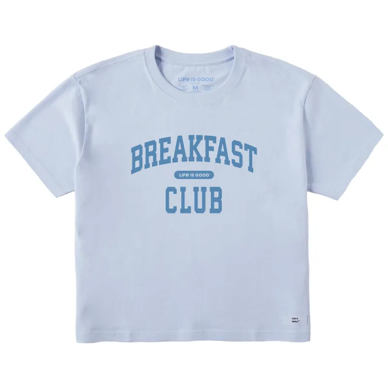 Women's Breakfast Club Arch Short Sleeve Crusher Boxy Tee sold by Life is Good