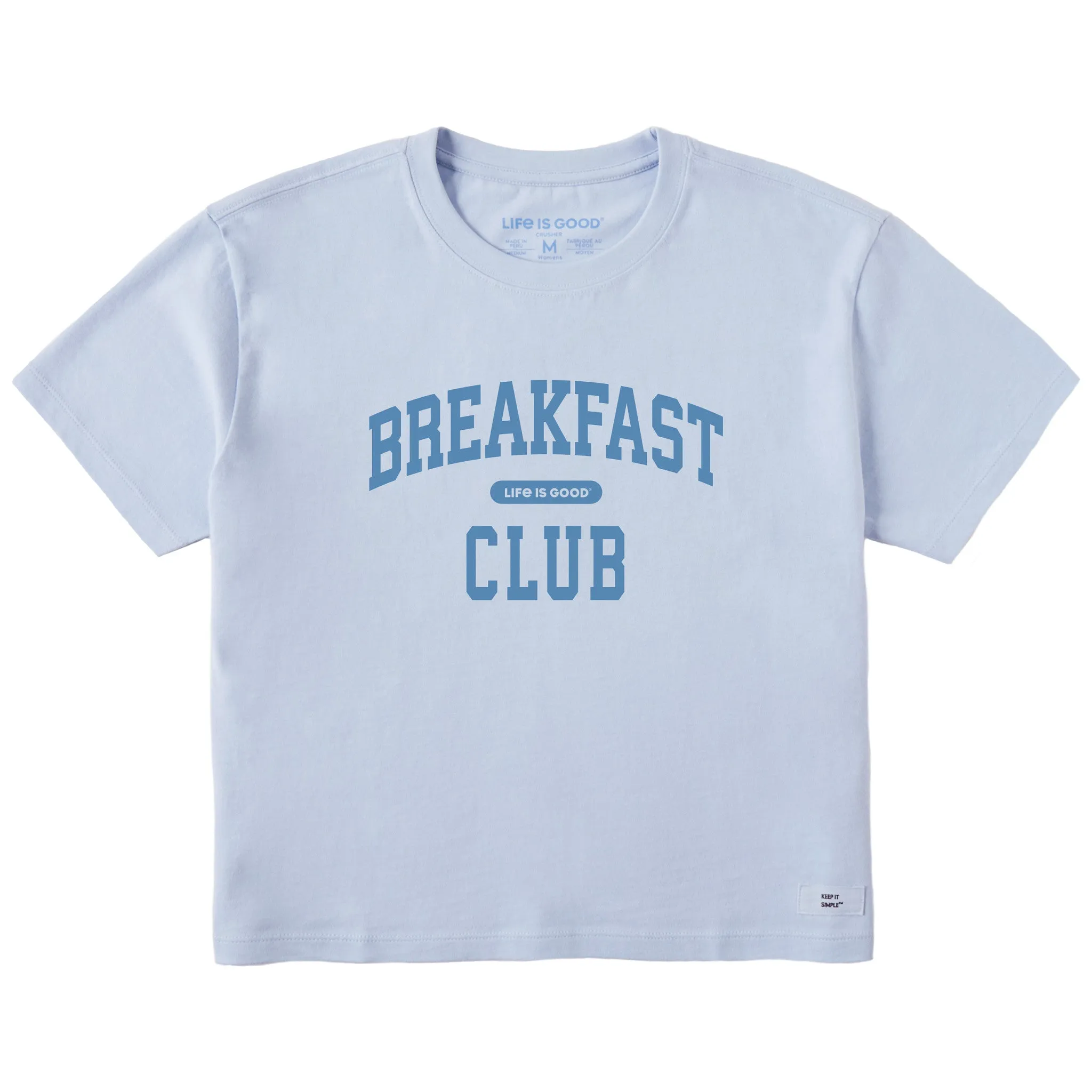 Women's Breakfast Club Arch Short Sleeve Crusher Boxy Tee sold by Life is Good