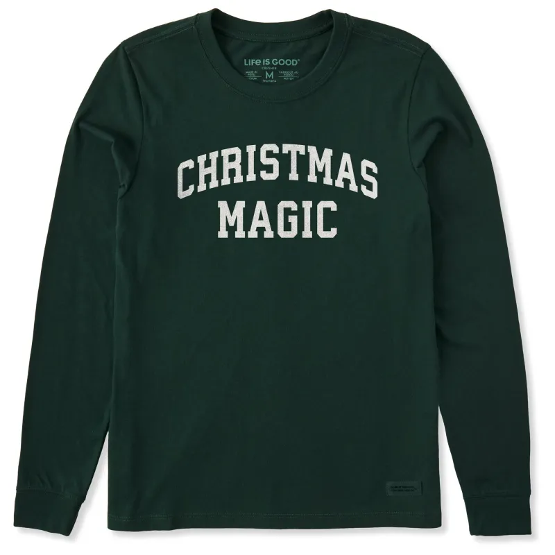 Women's Christmas Magic Arch Long Sleeve Crusher Tee sold by Life is Good