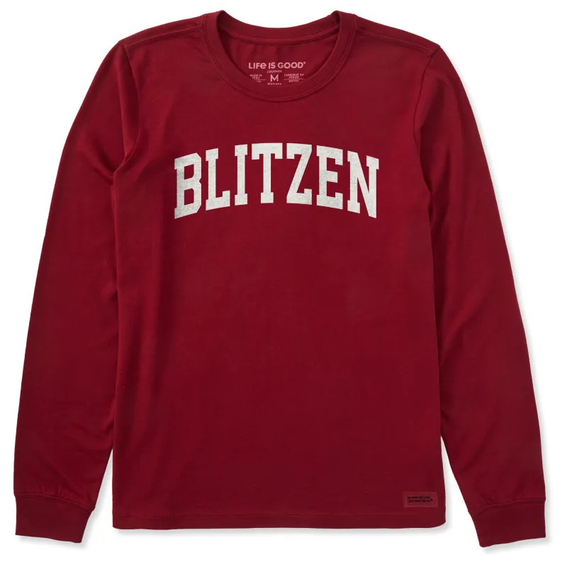 Women's Blitzen Arch Long Sleeve Crusher Tee sold by Life is Good