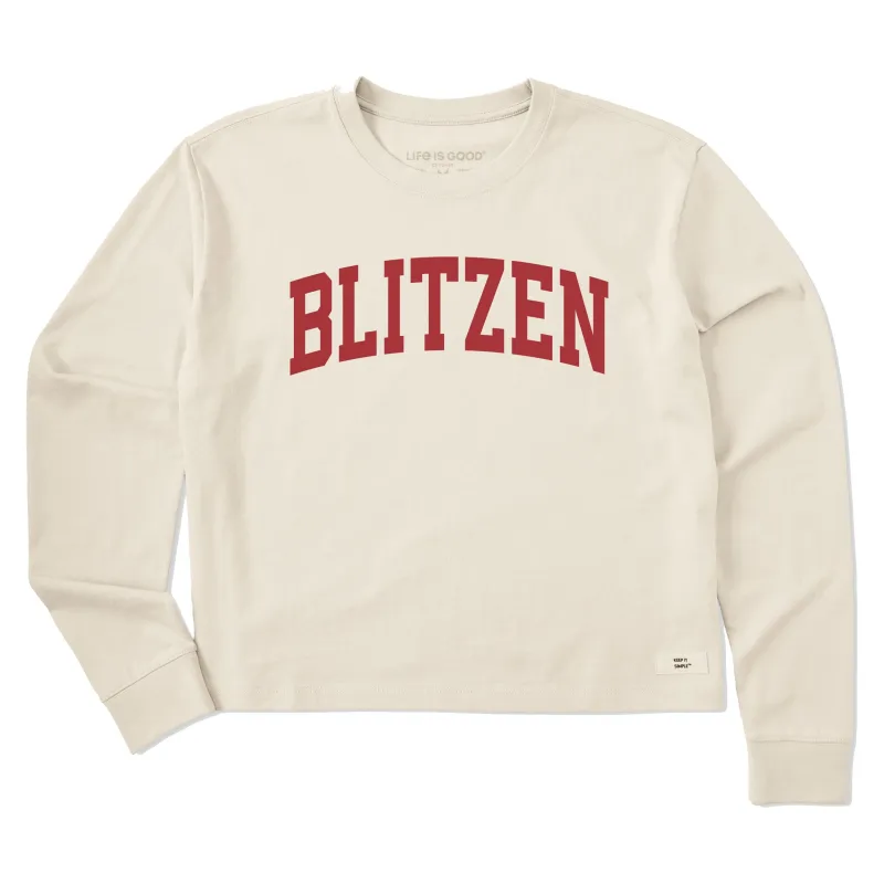 Women's Blitzen Arch Long Sleeve Crusher Boxy Tee sold by Life is Good