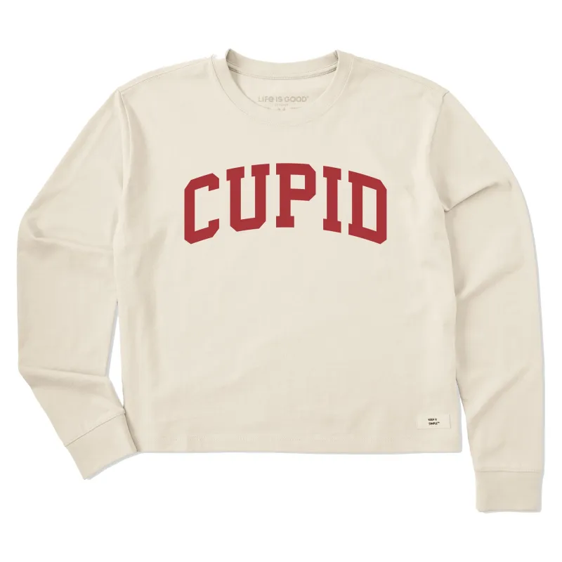 Women's Cupid Arch Long Sleeve Crusher Boxy Tee sold by Life is Good
