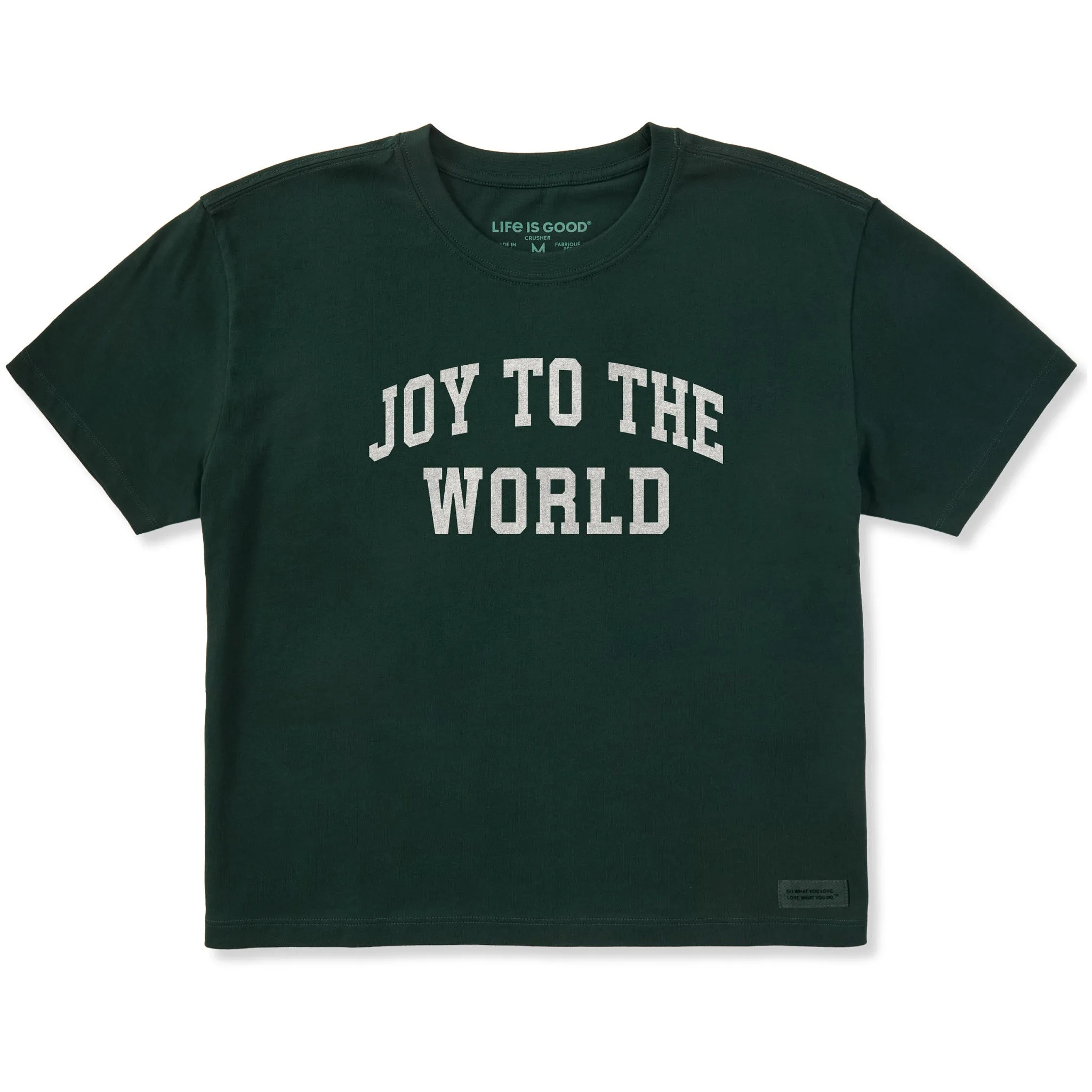 Women's Joy to the World Arch Short Sleeve Crusher Boxy Tee sold by Life is Good