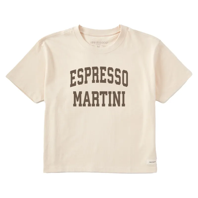 Women's Espresso Martini Arch Short Sleeve Crusher Boxy Tee sold by Life is Good