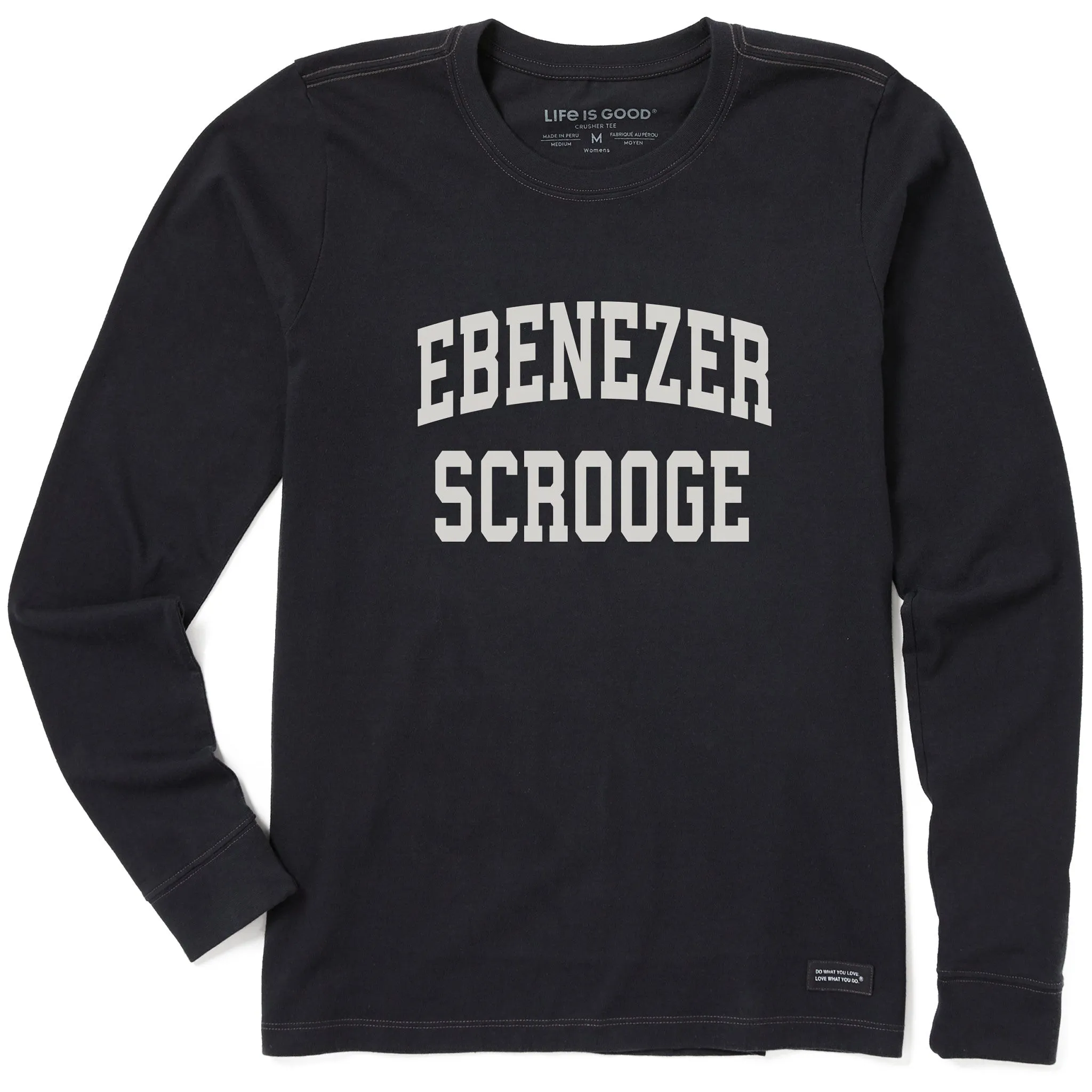 Women's Ebenezer Scrooge Arch Long Sleeve Crusher Tee sold by Life is Good