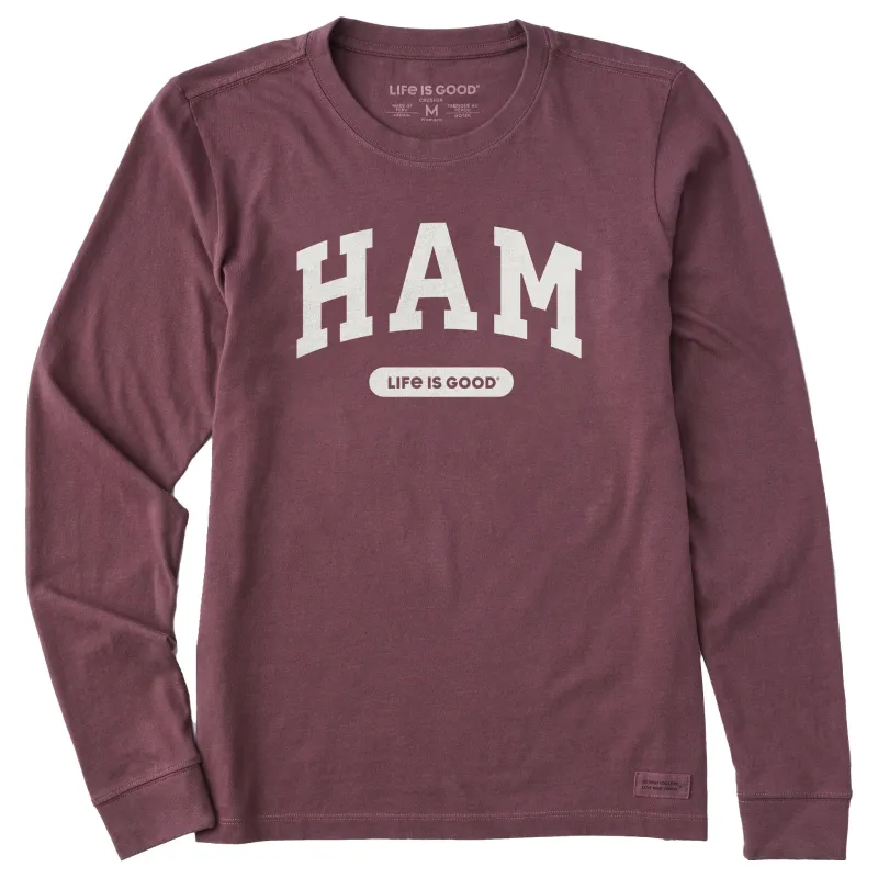Women's Ham Arch Long Sleeve Crusher Tee sold by Life is Good