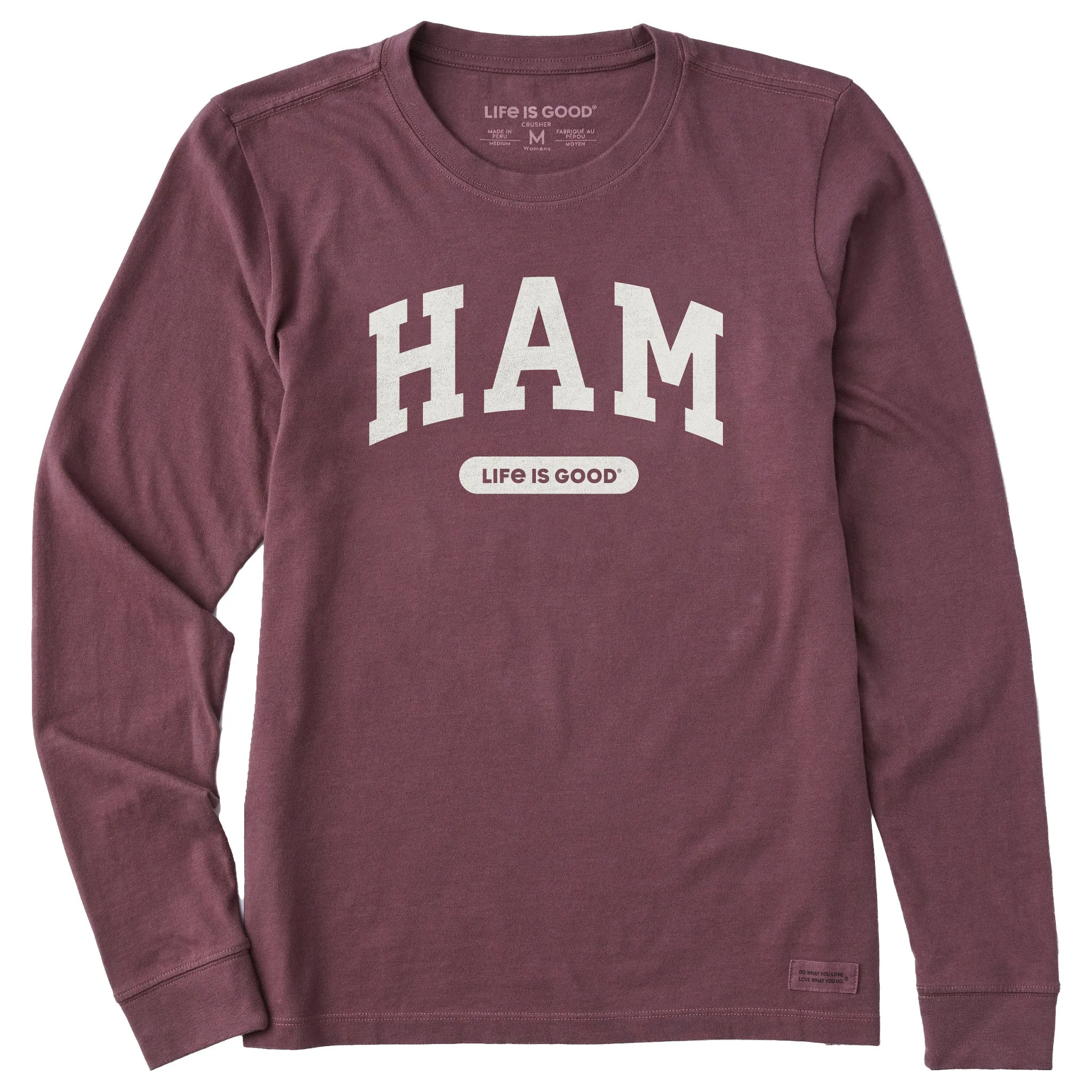 Women's Ham Arch Long Sleeve Crusher Tee sold by Life is Good