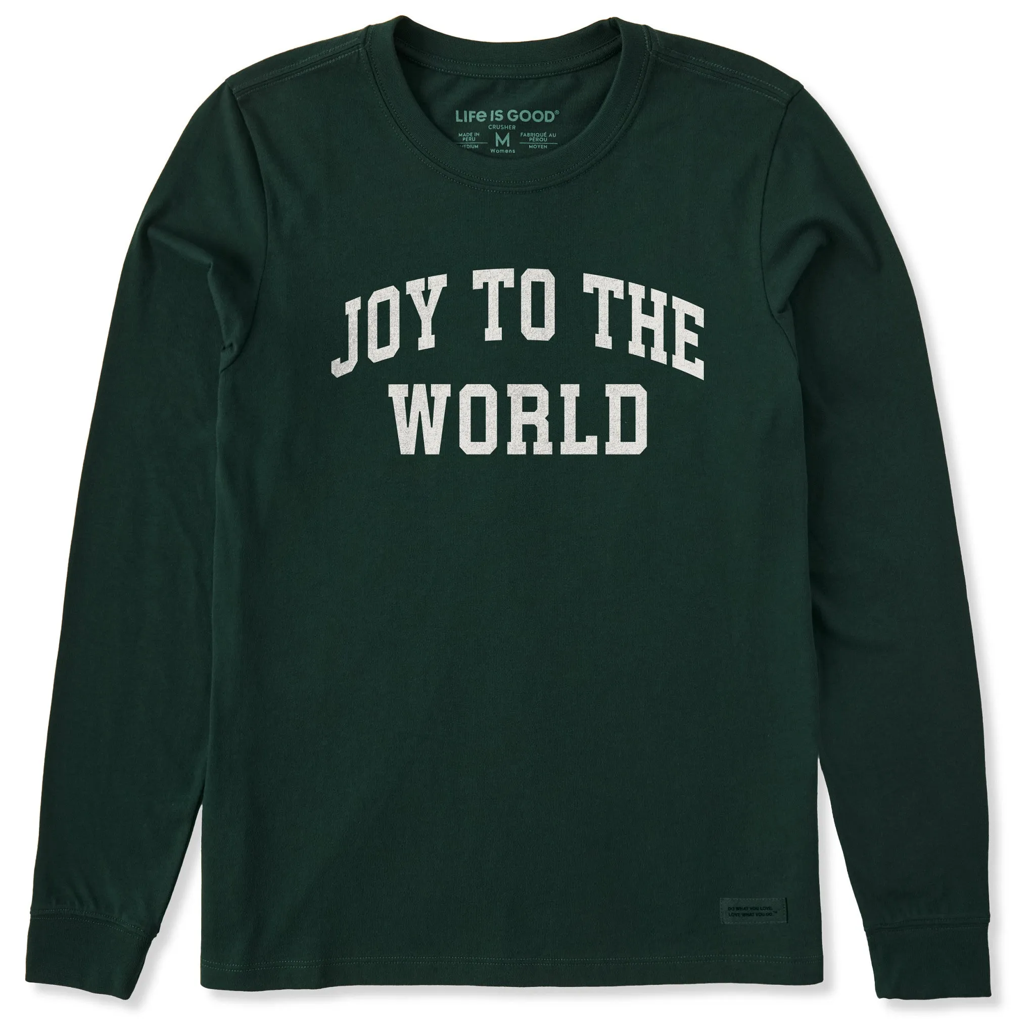 Women's Joy to the World Arch Long Sleeve Crusher Tee sold by Life is Good