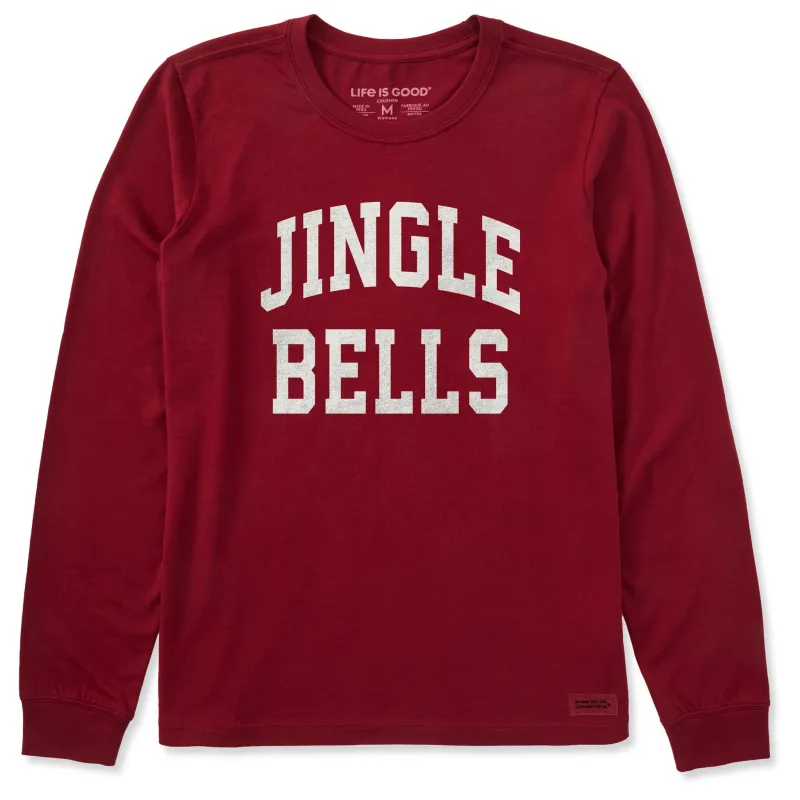 Women's Jingle Bells Arch Long Sleeve Crusher Tee sold by Life is Good