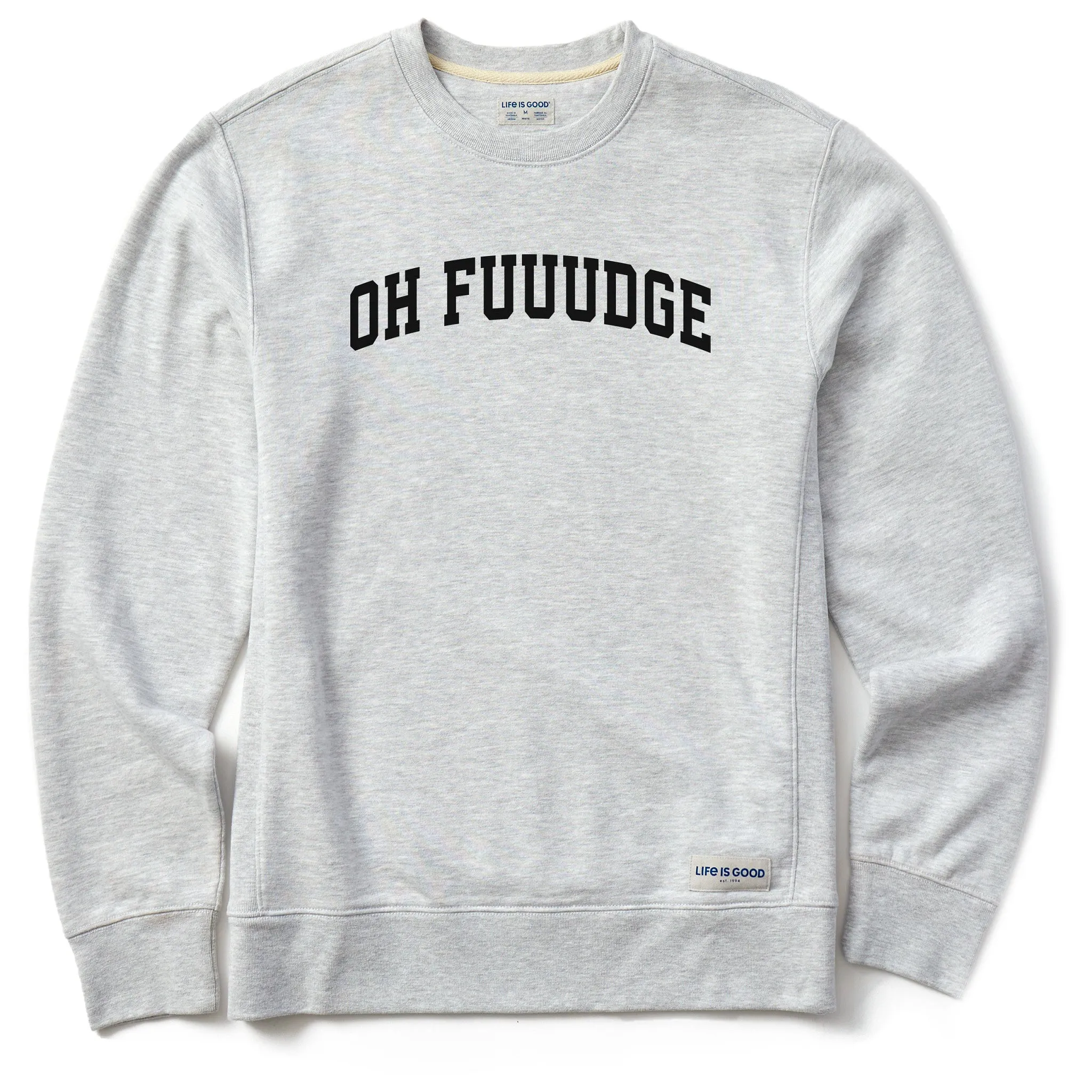 Men's Oh Fuuudge Arch Simply True Fleece Crew sold by Life is Good