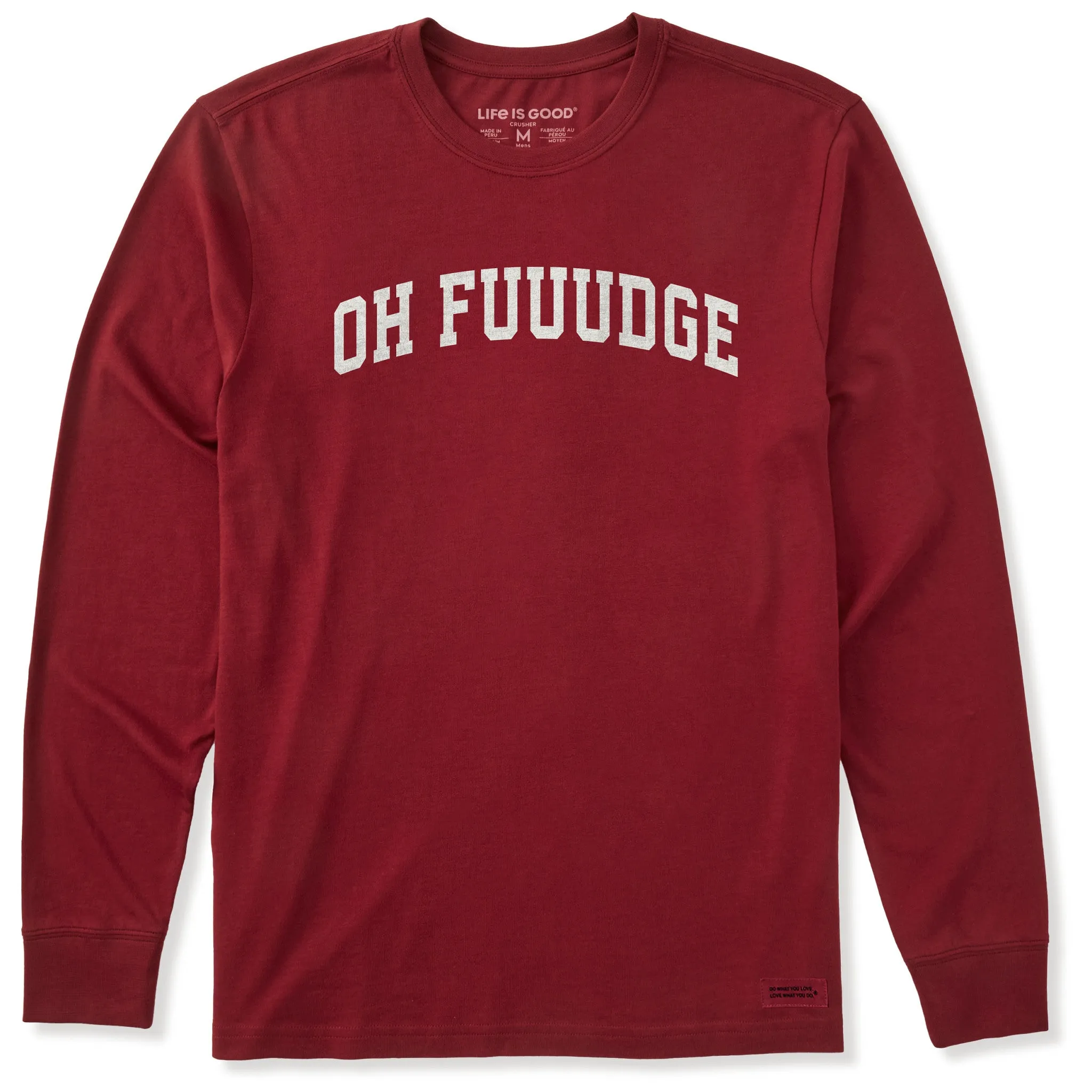 Men's Oh Fuuudge Arch Long Sleeve Crusher Tee sold by Life is Good