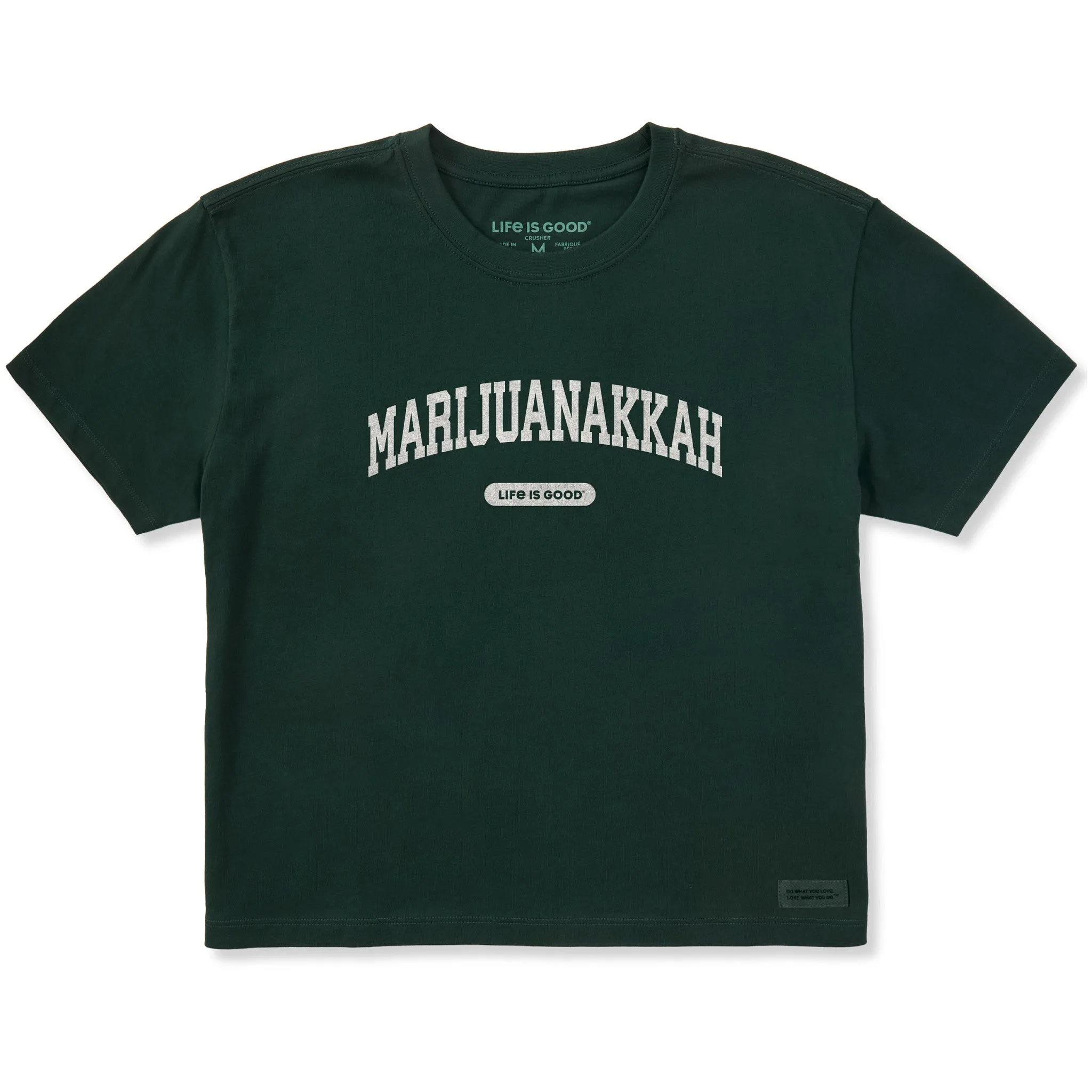 Women's Marijuanakkah Arch Short Sleeve Crusher Boxy Tee sold by Life is Good