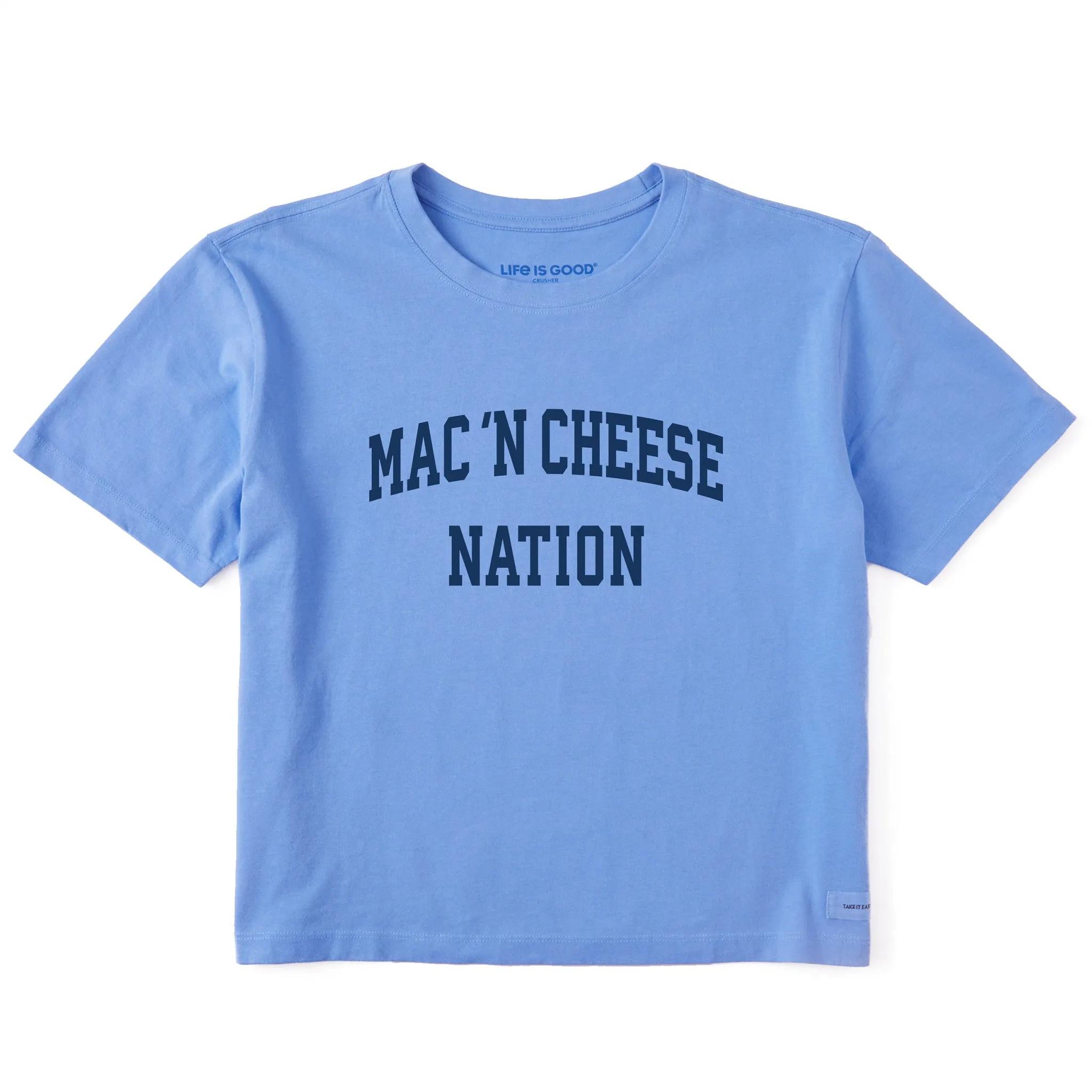 Women's Mac 'n Cheese Arch Short Sleeve Crusher Boxy Tee sold by Life is Good