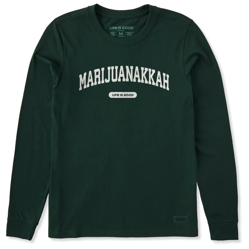 Women's Marijuanakkah Arch Long Sleeve Crusher Tee sold by Life is Good