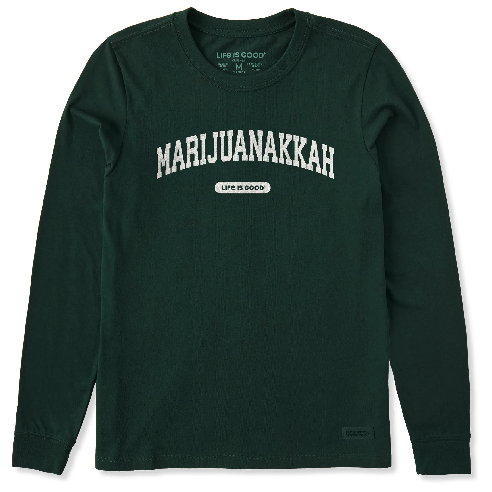 Women's Marijuanakkah Arch Long Sleeve Crusher Tee sold by Life is Good