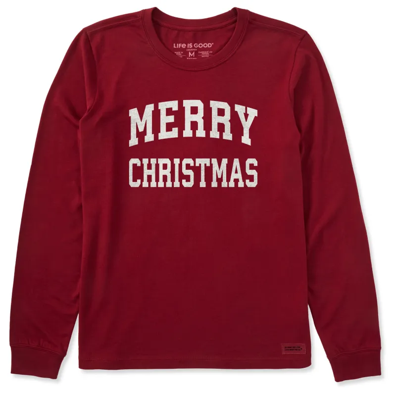 Women's Merry Christmas Arch Long Sleeve Crusher Tee made by Life is Good