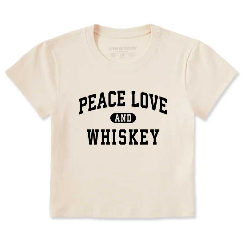 Women's Peace Love and Whiskey Arch Crusher-LITE Shrunken Tee made by Life is Good