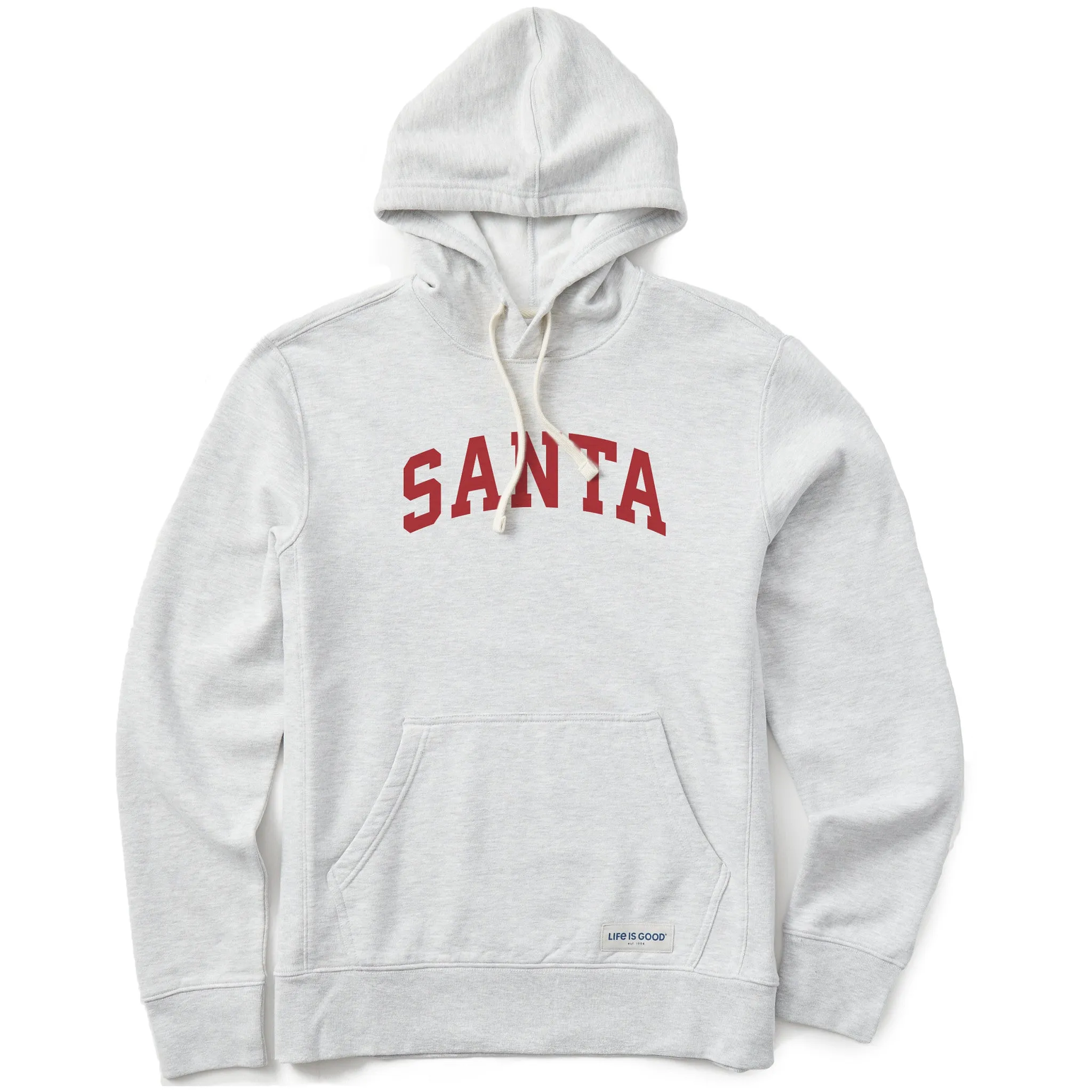 Men's Santa Arch Simply True Fleece Hoodie sold by Life is Good