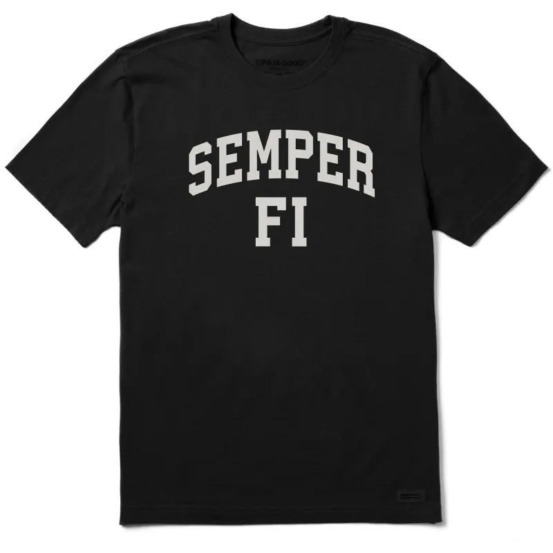 Men's Semper Fi Arch Short Sleeve Crusher Tee sold by Life is Good