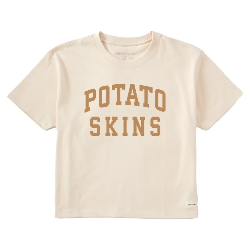 Women's Potato Skins Arch Short Sleeve Crusher Boxy Tee sold by Life is Good
