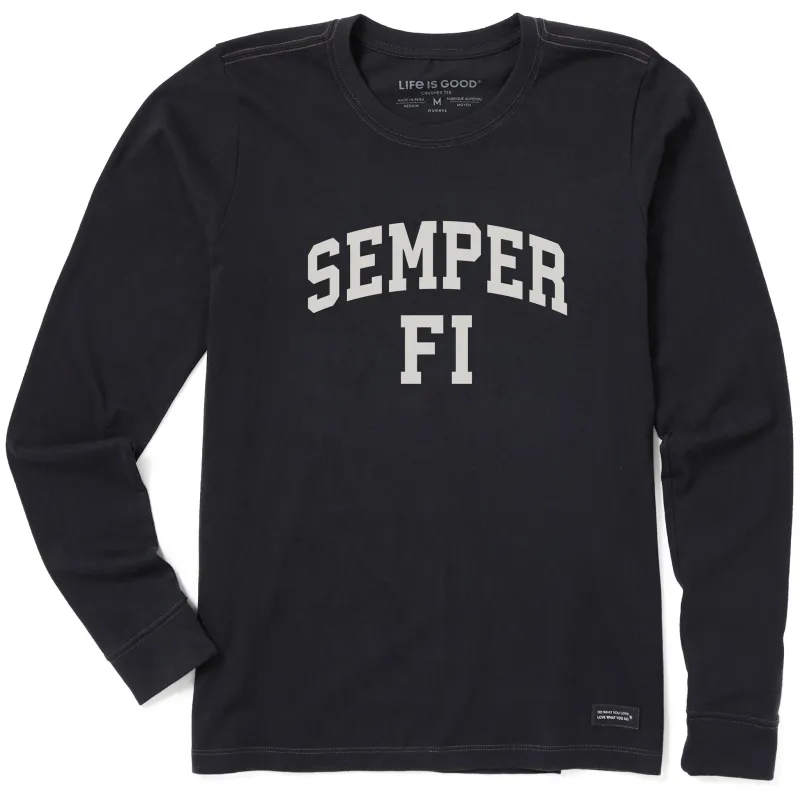 Women's Semper Fi Arch Long Sleeve Crusher Tee made by Life is Good