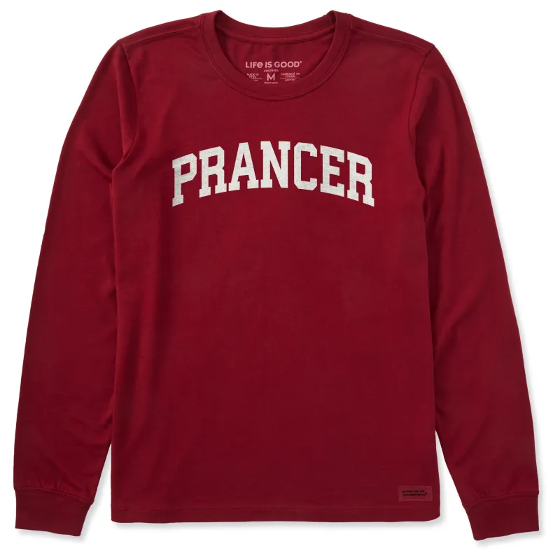 Women's Prancer Arch Long Sleeve Crusher Tee sold by Life is Good