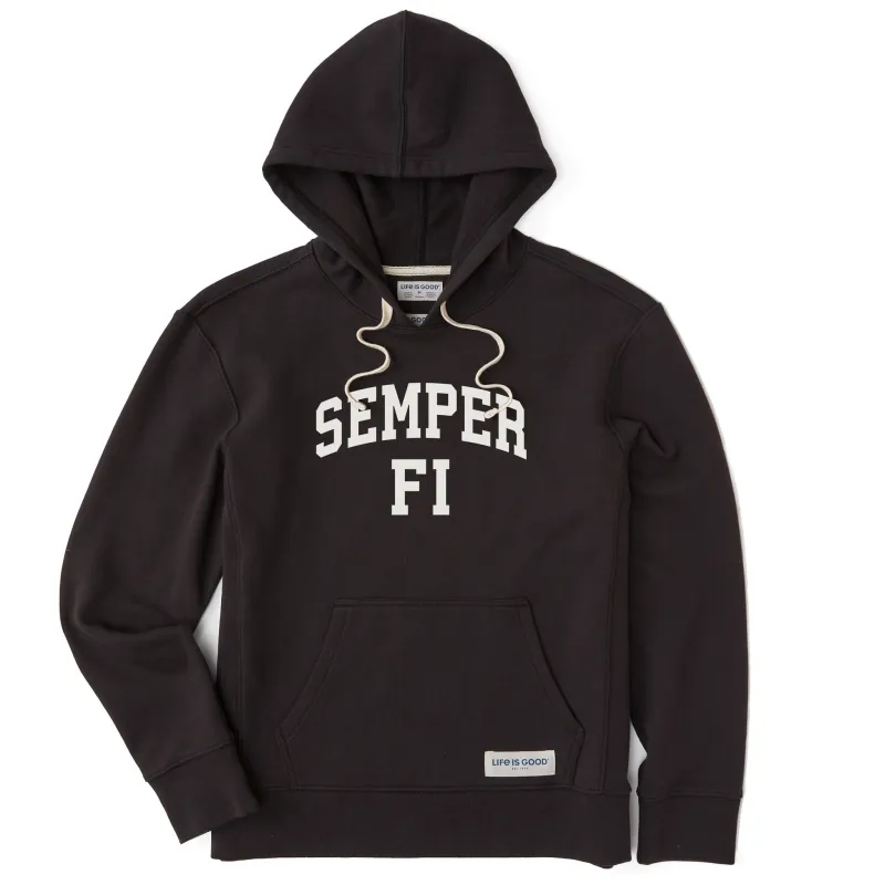 Women's Semper Fi Arch Simply True Fleece Hoodie sold by Life is Good