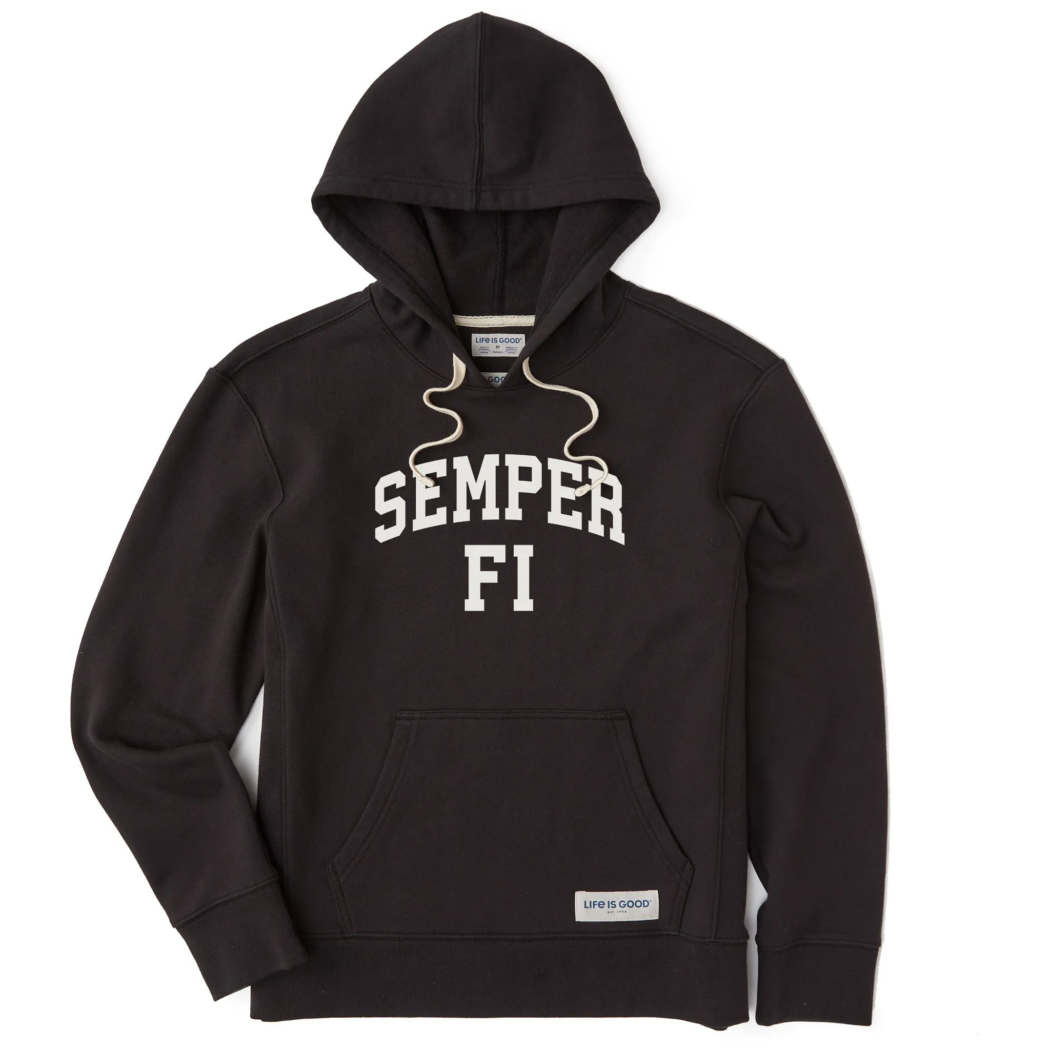Women's Semper Fi Arch Simply True Fleece Hoodie sold by Life is Good