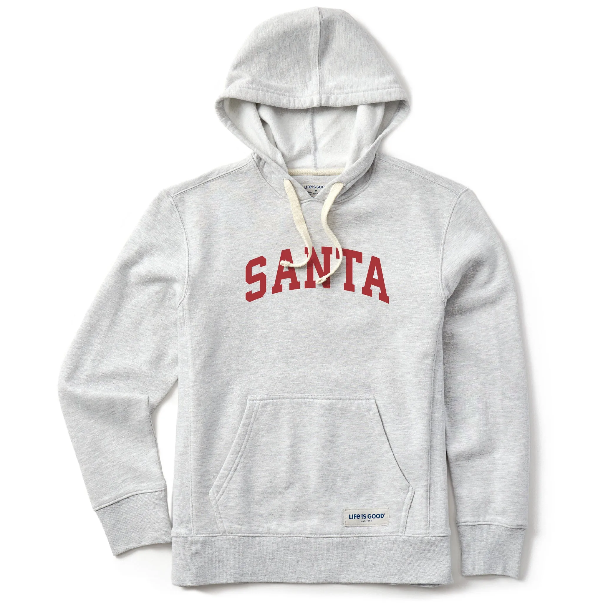 Women's Santa Arch Simply True Fleece Hoodie sold by Life is Good