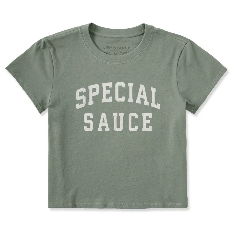 Women's Special Sauce Arch Crusher-LITE Shrunken Tee sold by Life is Good