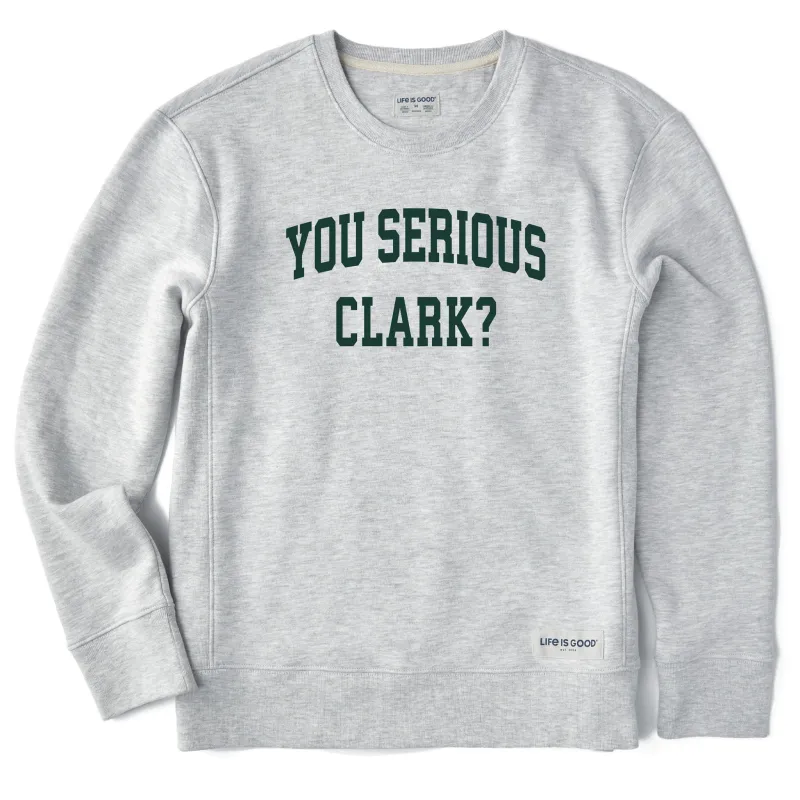 Women's You Serious Clark Arch Simply True Fleece Crew sold by Life is Good