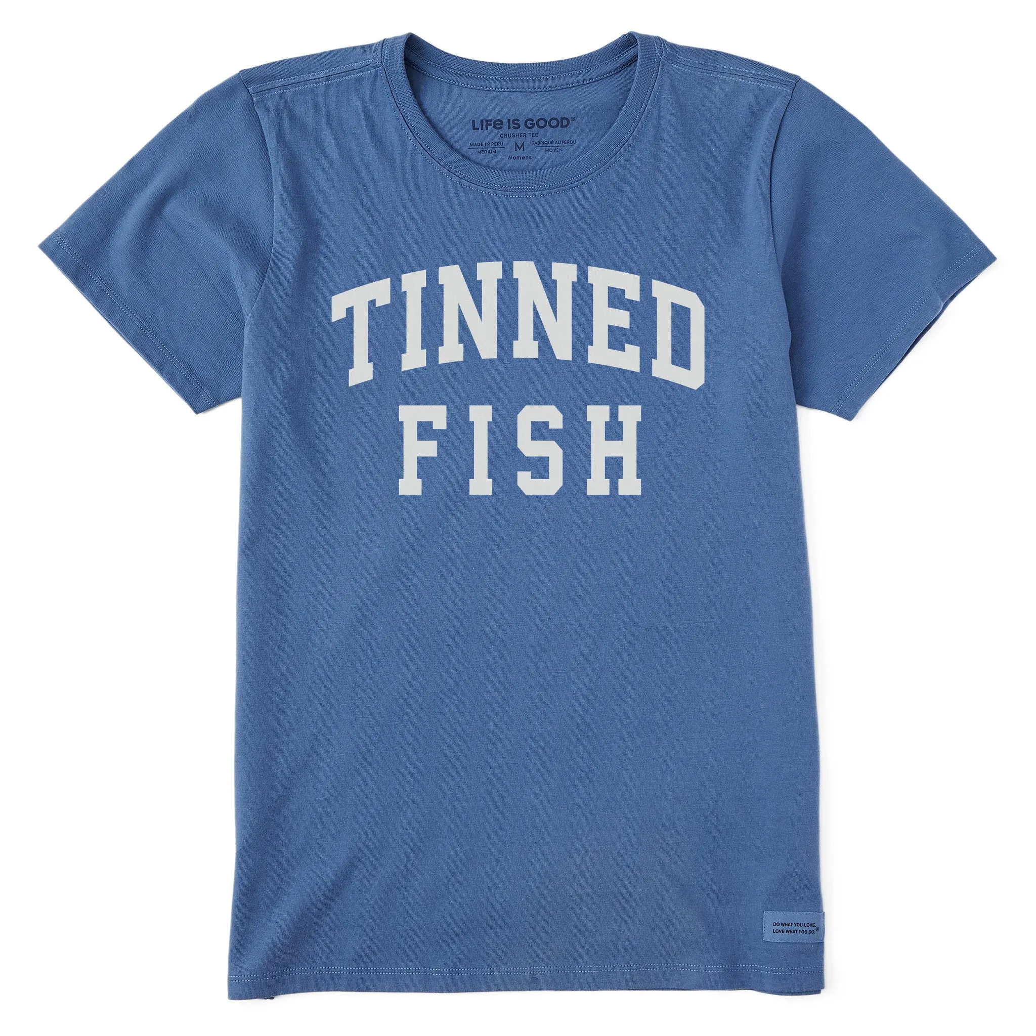 Women's Tinned Fish Arch Short Sleeve Crusher Tee sold by Life is Good